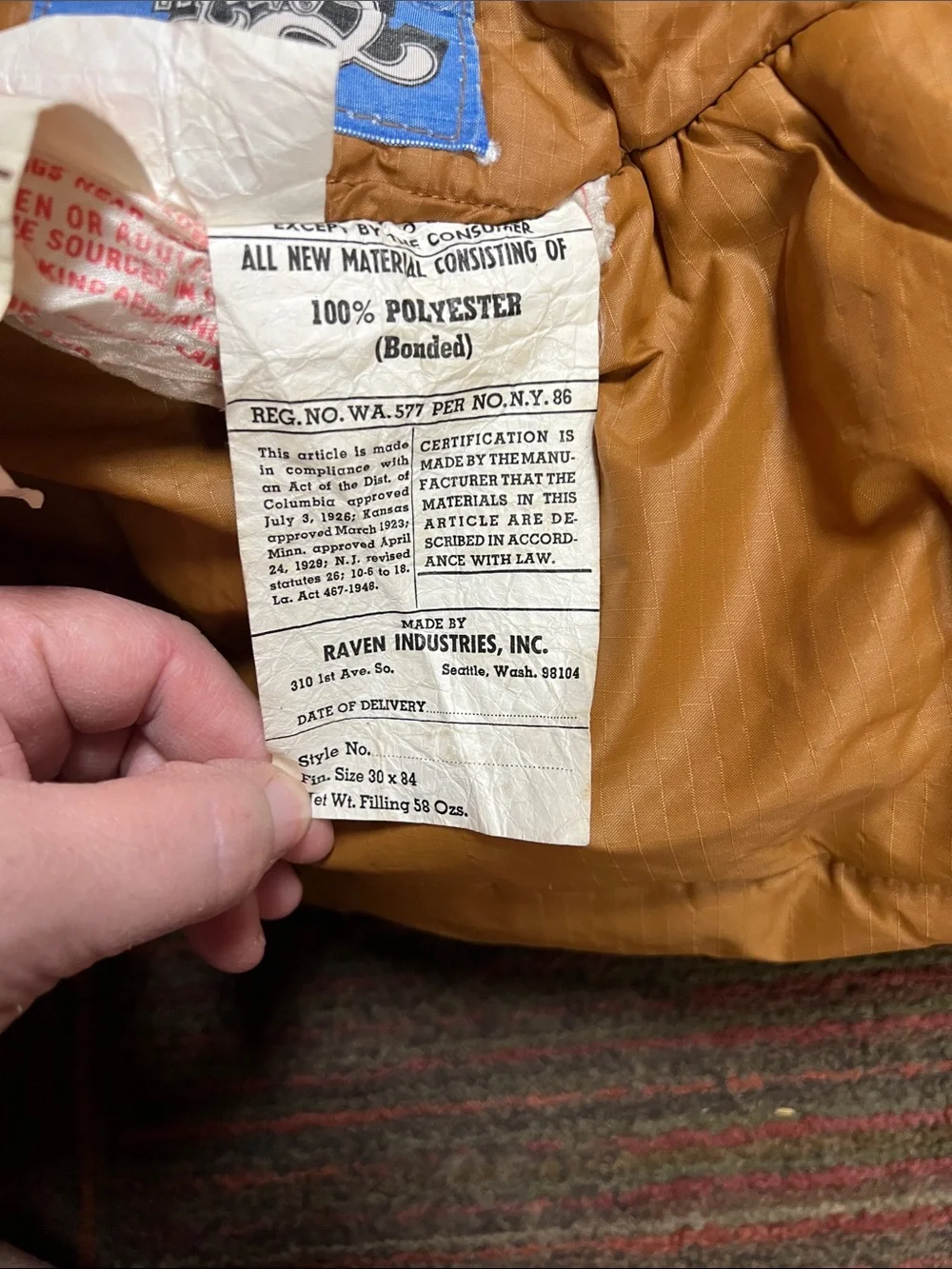 Comfy USA Quilted Sleeping Bag Comforter in Tan